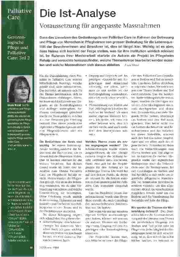Vorschauseite 1: Die Ist-Analyse Voraussetzung für angepasste Massnahmen