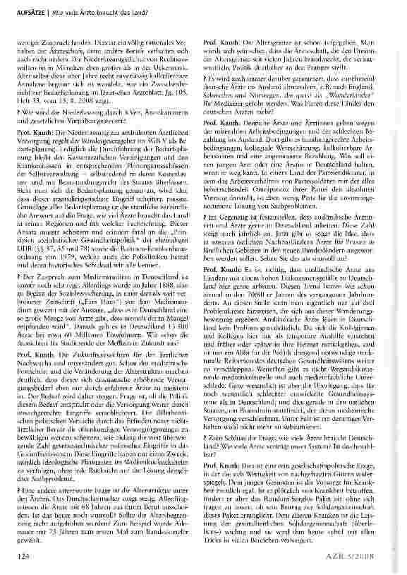 Vorschauseite 2: Wie viele Ärzte braucht das Land?