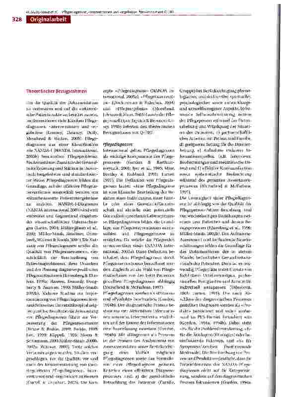 Vorschauseite 2: Qualität von Pflegediagnosen, -Interventionen und -ergebnissen: Kriterien und Operationalisierung des Messinstruments O-DIO