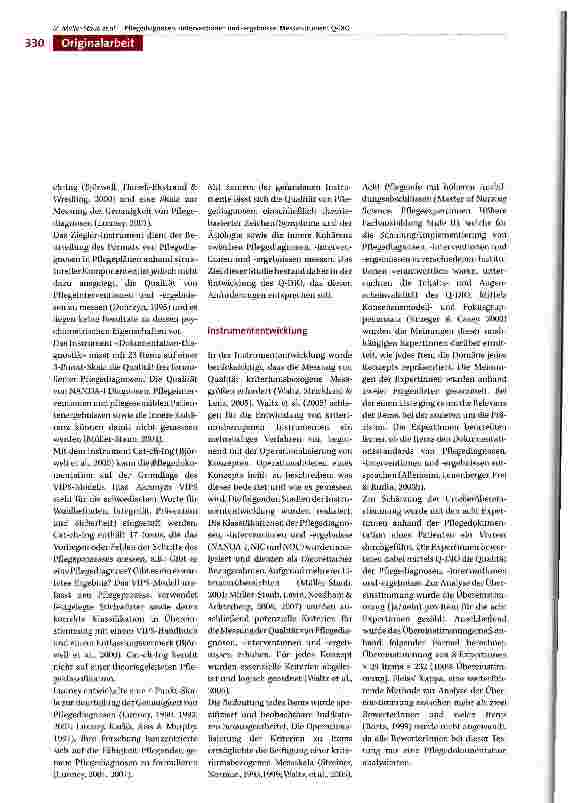 Vorschauseite 4: Qualität von Pflegediagnosen, -Interventionen und -ergebnissen: Kriterien und Operationalisierung des Messinstruments O-DIO