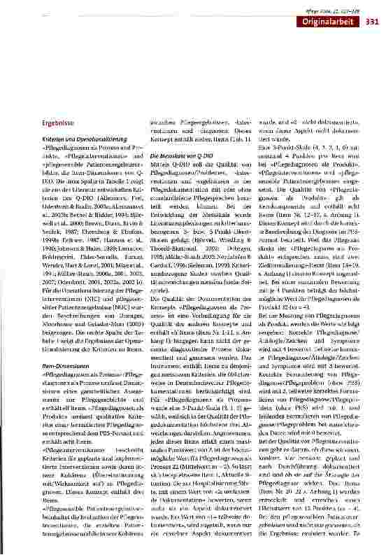 Vorschauseite 5: Qualität von Pflegediagnosen, -Interventionen und -ergebnissen: Kriterien und Operationalisierung des Messinstruments O-DIO