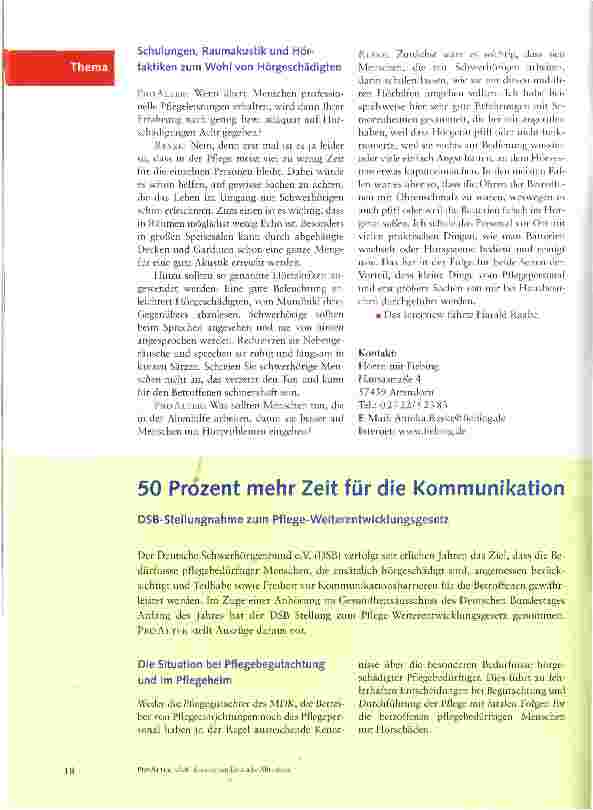 Vorschauseite 4: Das PROALTER-Experteninterview: Thema „Hörgeräte sind keine pfeifenden, beigefarbenen, großen Prothesen am Ohr mehr