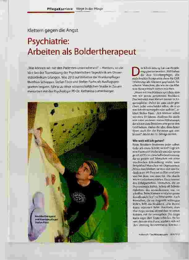 Vorschauseite 1: Psychiatrie: Arbeiten als Bodentherapeut