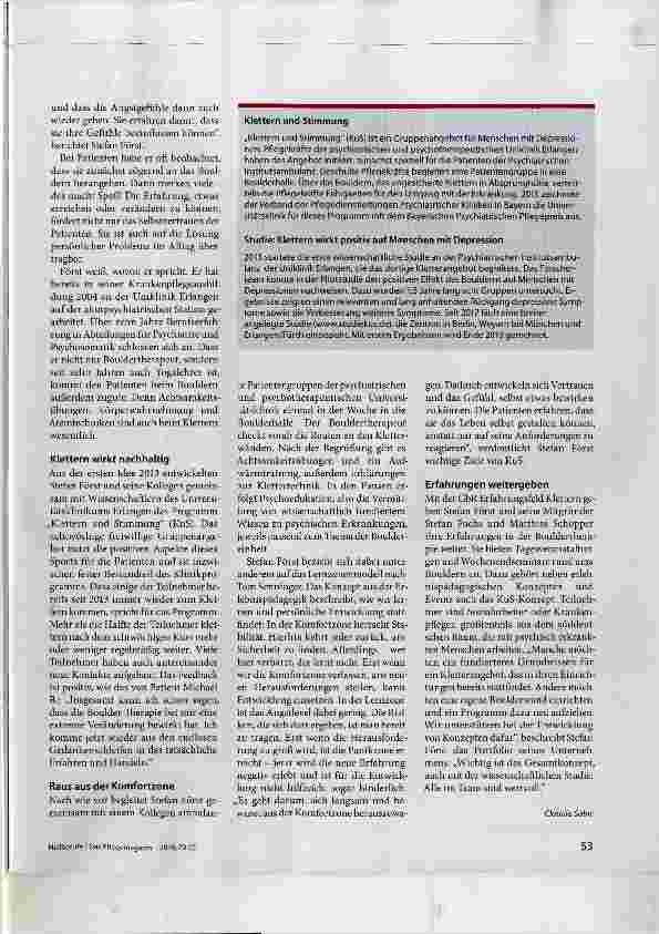 Vorschauseite 2: Psychiatrie: Arbeiten als Bodentherapeut