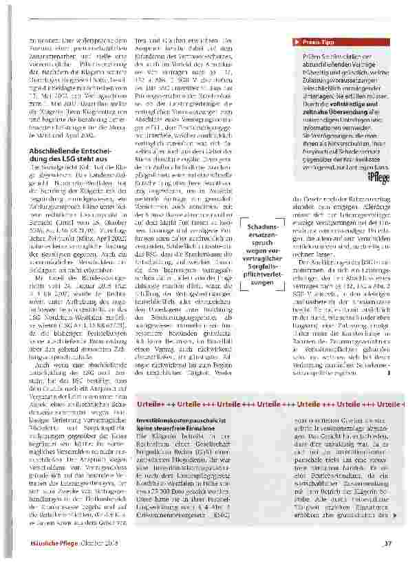 Vorschauseite 2: Rechtsprechung: Verhaltenspflichten von Krankenkassen beim Abschluss von VersorgungsverträgenVerzögerte Zulassung