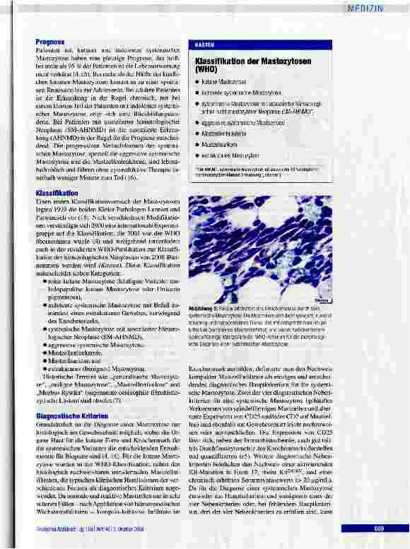 Vorschauseite 4: Die Mastozytose Eine Erkrankung der hämopoettschen Stammzell