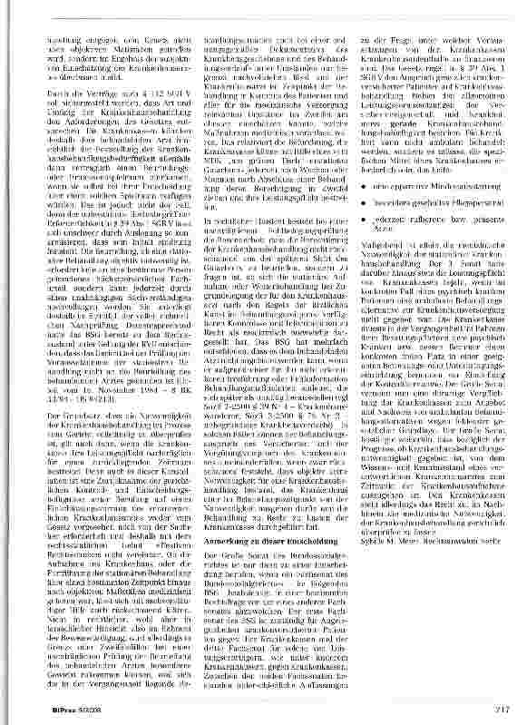 Vorschauseite 5: Zu den Voraussetzungen für Gewährung von vollstationärer Krankenhausbehandlung SGBX §§ 102 IT SGB V § 39 Abs. 1 Satz 2