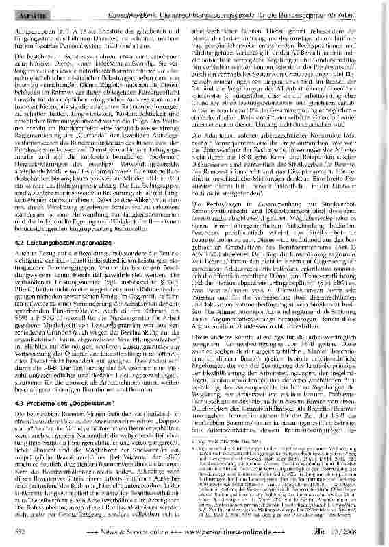 Vorschauseite 6: Dienstrechtsanpassungsgesetz für die Bundesagentur für Arbeit (DRAnpGBA)- neues Gesetz verändert die personalrechtliche Landschaft -