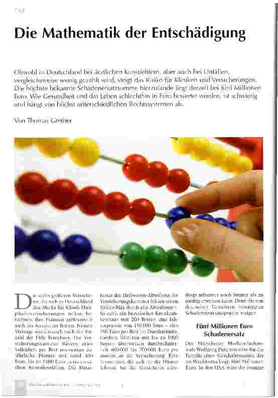 Vorschauseite 1: Die Mathematik der Entschädigung