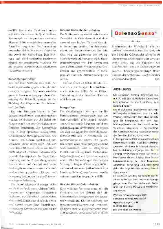 Vorschauseite 3: Rolfing - Strukturelle Integration