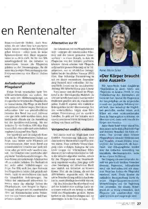 Vorschauseite 2: Der SBK sagt Ja zum flexiblen Rentenalter