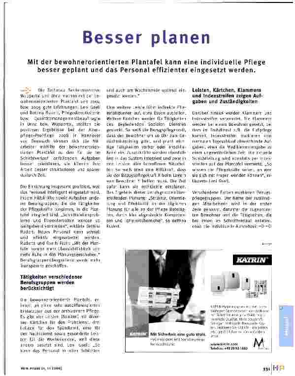 Vorschauseite 1: Besser planen
