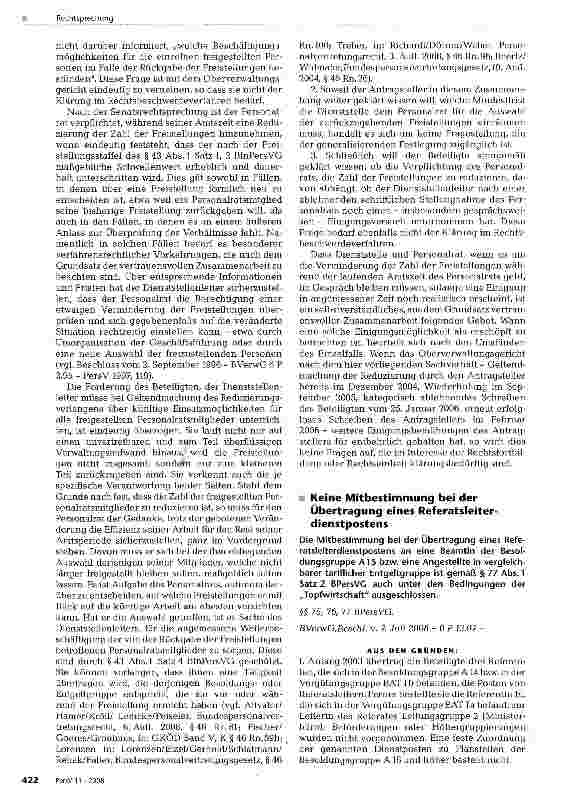 Vorschauseite 2: Reduzierung der Freistellungen während der Amtszeit des Personalrats