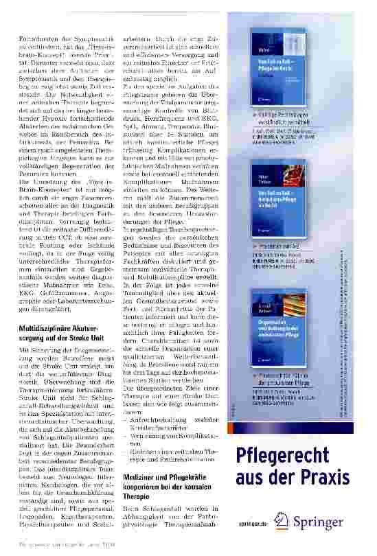 Vorschauseite 2: Schlaganfall: Gemeinsam zur erfolgreichen Rehabilitation
