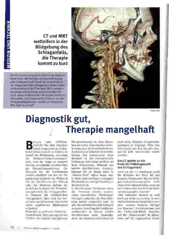 Vorschauseite 1: Diagnostik gut, Therapie mangelhaft