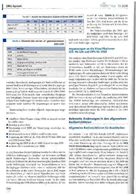 Vorschauseite 2: Deutsche Kodierrichtlinien -Version 2009