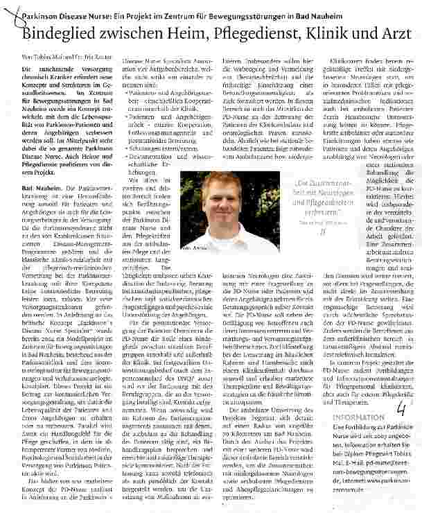 Vorschauseite 1: Bindeglied zwischen Heim, Pflegedienst, Klinik und Arzt