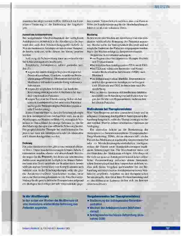 Vorschauseite 6: Therapie depressiver Erkrankungen