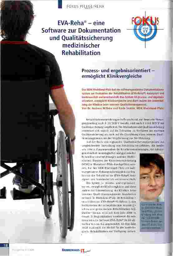 Vorschauseite 1: EVA-Reha® - eine Software zur Dokumentation und Qualitätssicherung medizinischer Rehabilitation