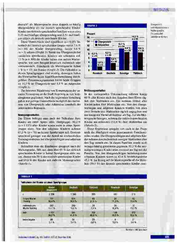 Vorschauseite 3: Prävalenz und Einflussfaktoren von Übergewicht und Adipositas bei Einschulungskindern
