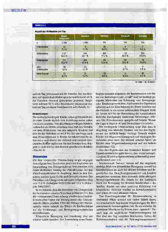 Vorschauseite 4: Prävalenz und Einflussfaktoren von Übergewicht und Adipositas bei Einschulungskindern