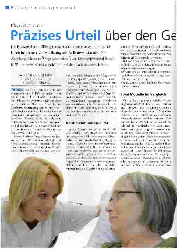 Vorschauseite 1: Präzises Urteil über den Gesundheitszustand