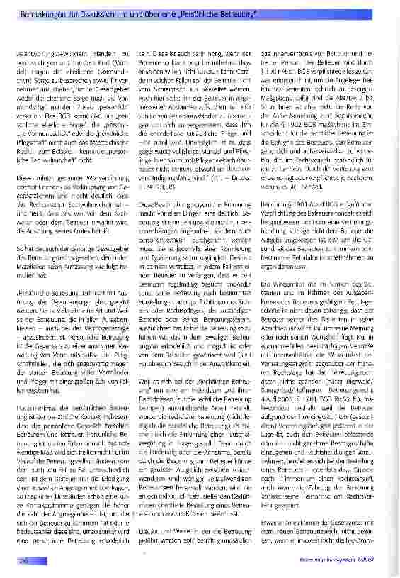 Vorschauseite 2: Bemerkungen zur Diskussion um und über eine „Persönliche Betreuung oder: über die Art, Einfaches kompliziert zu machen