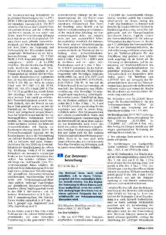 Vorschauseite 1: Zur Betreuerbestellung