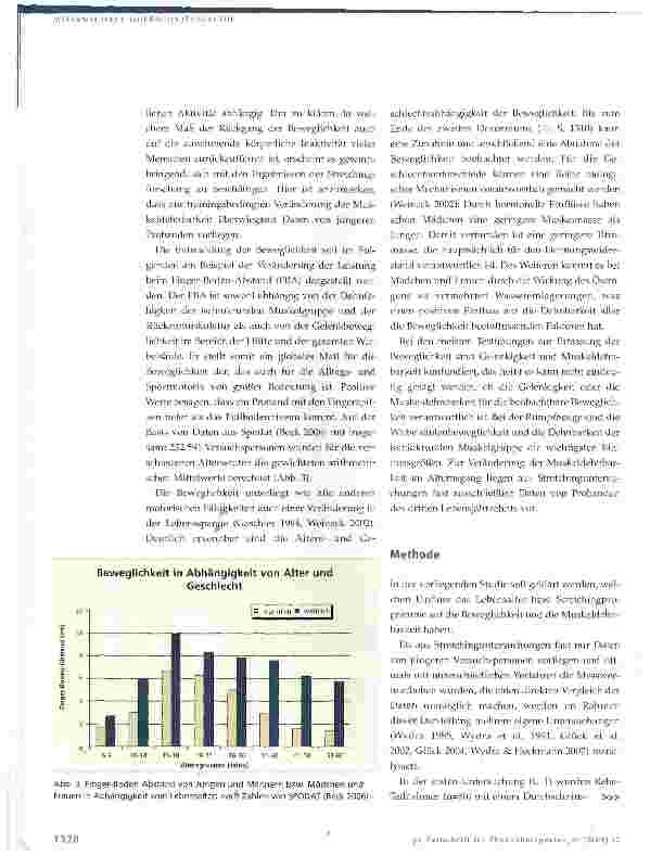 Vorschauseite 4: Die Trainierbarkeit der Beweglichkeit in der LebensspanneReanalyse vorliegender Studien unter Alternsgesichtspunkten