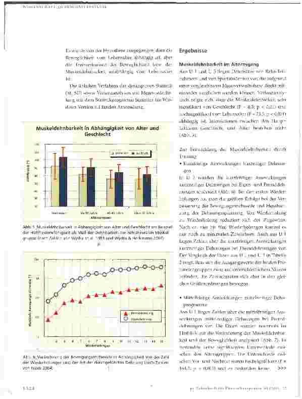 Vorschauseite 6: Die Trainierbarkeit der Beweglichkeit in der LebensspanneReanalyse vorliegender Studien unter Alternsgesichtspunkten