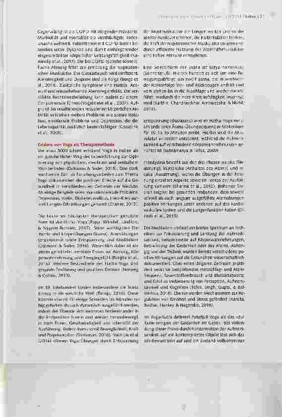 Vorschauseite 2: Die Wirkung von Yoga bei Patientinnen mit COPD