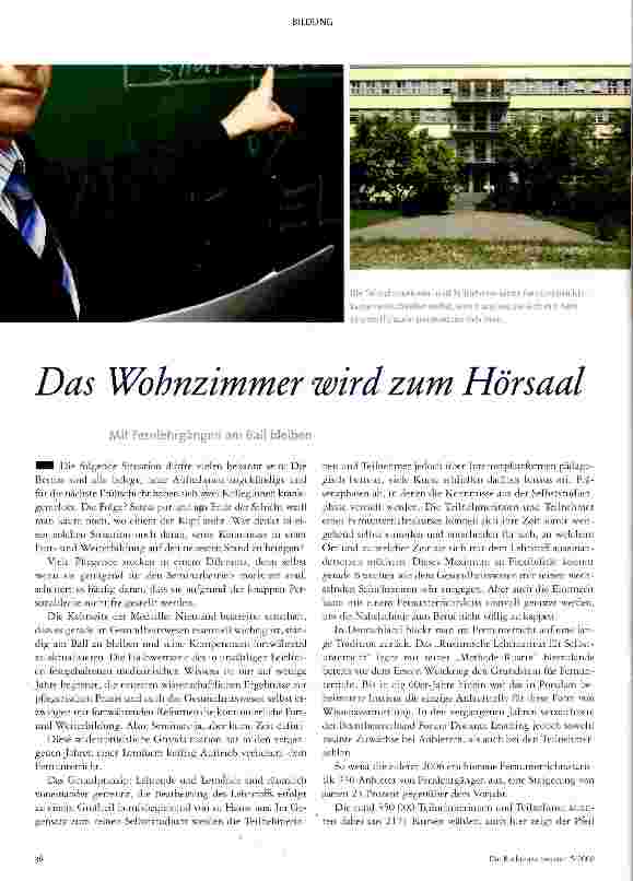 Vorschauseite 1: Wohnzimmer wird zum Hörsaal