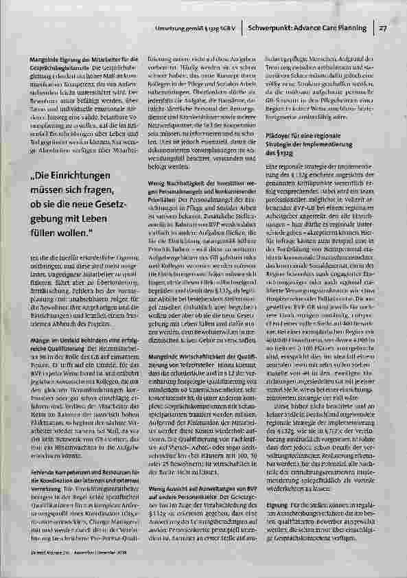 Vorschauseite 3: Plädoyer für eine regionale Implementierung