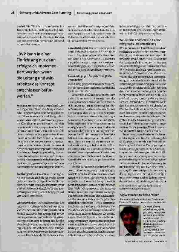 Vorschauseite 4: Plädoyer für eine regionale Implementierung