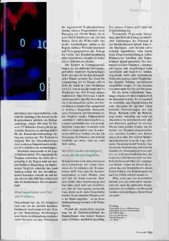 Vorschauseite 2: Kliniken besser finanzieren und schneller digitalisieren