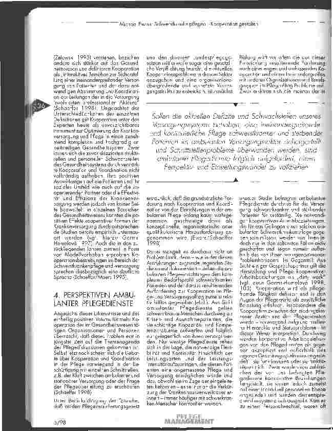 Vorschauseite 4: Schwerstkranke pflegen - Kooperationen gestalten Perspektiven ambulanter Pflegedienste