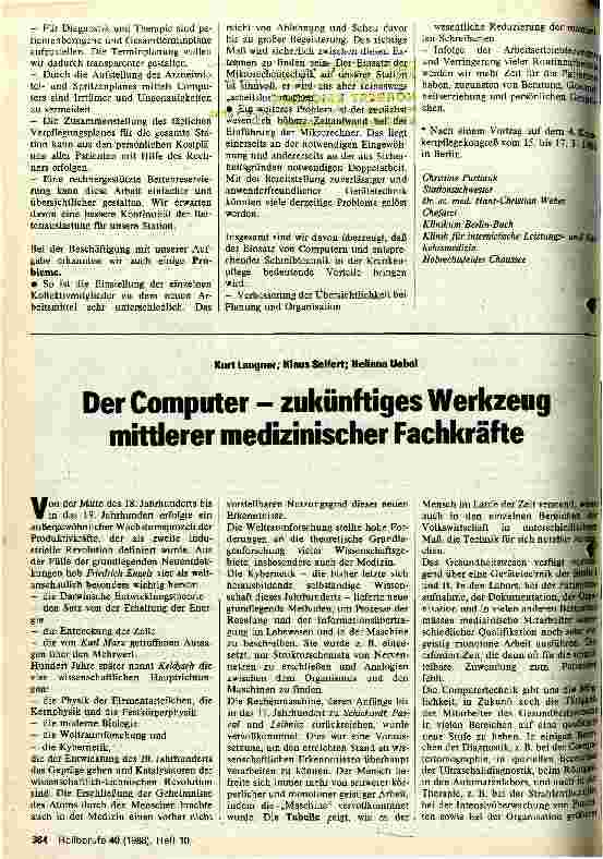 Vorschauseite 2: Vorbereitung des Computereinsatzes in der Krankenpflege