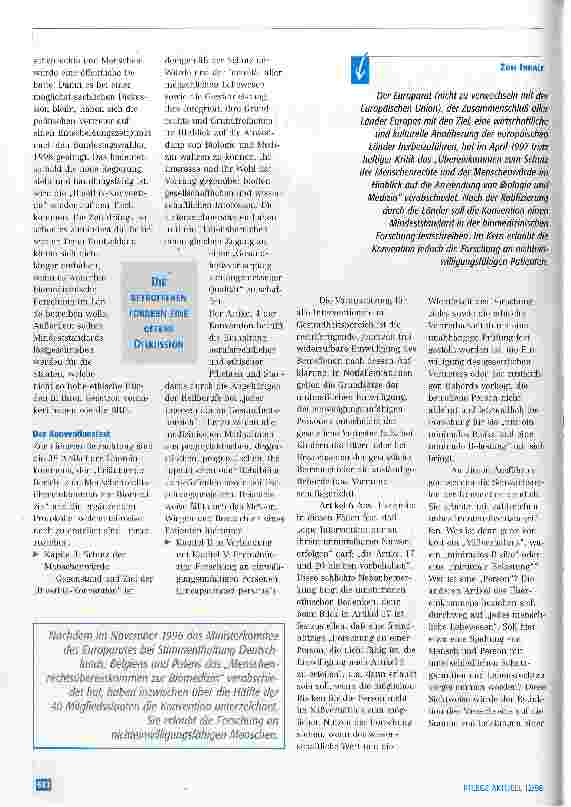 Vorschauseite 2: Ist die Würde Behinderter antastbar?