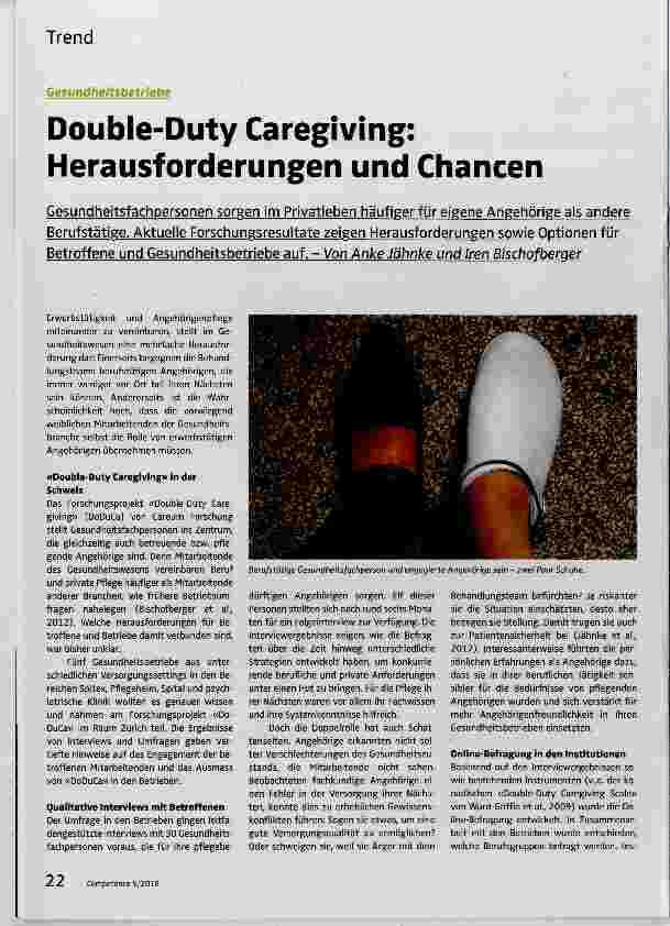 Vorschauseite 1: Double-Duty Caregiving: Herausforderungen und Chancen