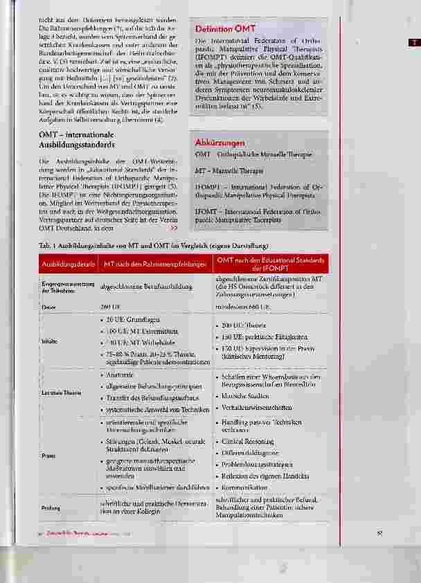 Vorschauseite 2: Bessere Physiotherapie mit Orthopädischer Manueller Therapie?