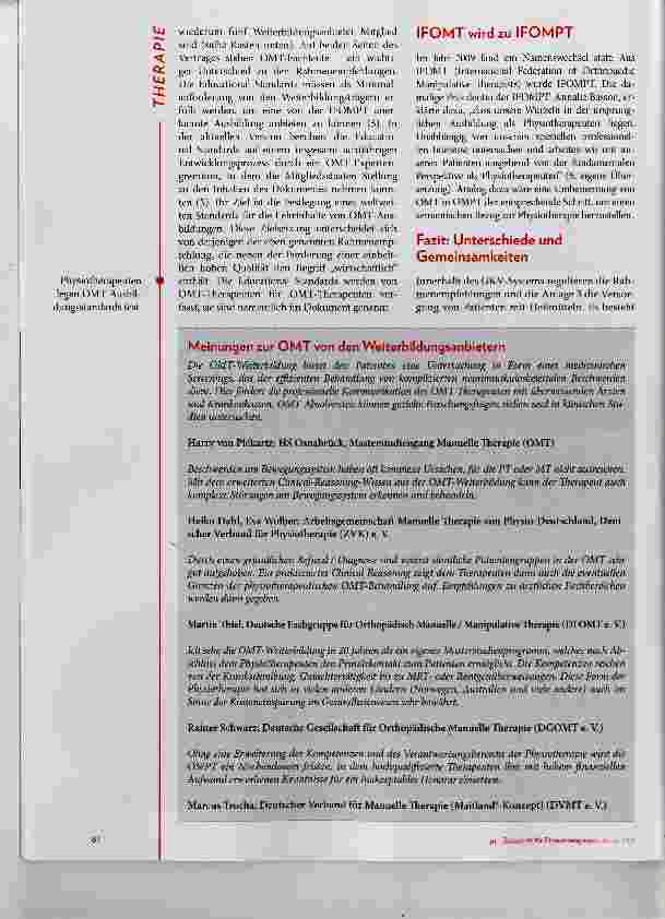 Vorschauseite 3: Bessere Physiotherapie mit Orthopädischer Manueller Therapie?