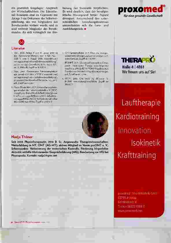 Vorschauseite 4: Bessere Physiotherapie mit Orthopädischer Manueller Therapie?