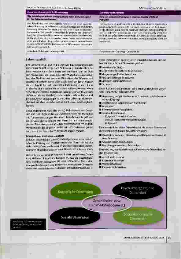 Vorschauseite 2: Wie kann das ambulante therapeutische Team die Lebensqualität des Patienten verbessern?