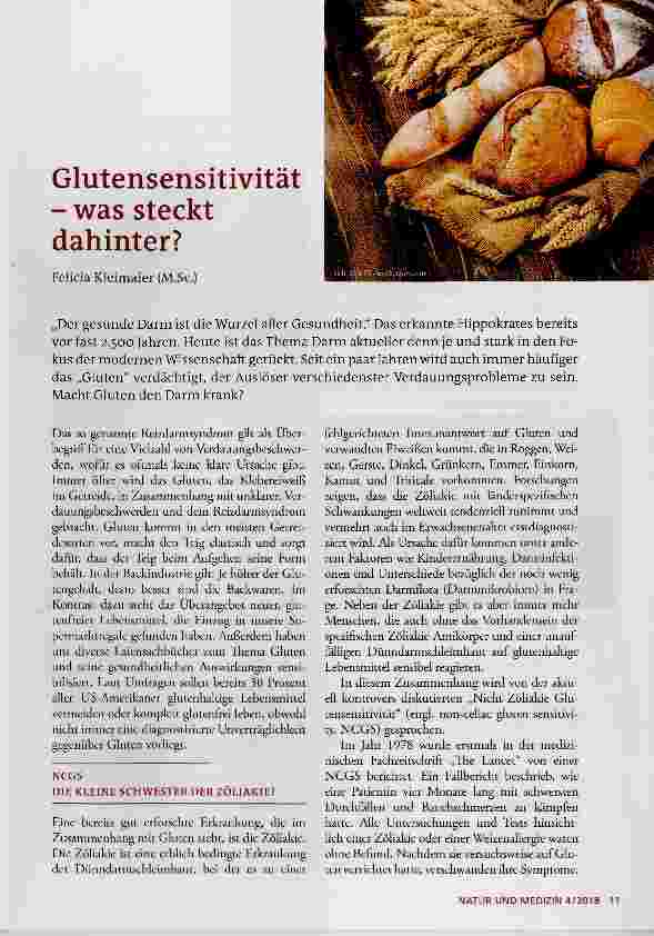 Vorschauseite 1: Glutensensitivität - was steckt dahinter?