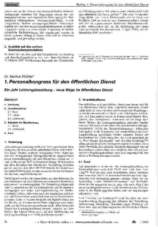 Vorschauseite 1: Personalkongress für den öffentlichen Dienst