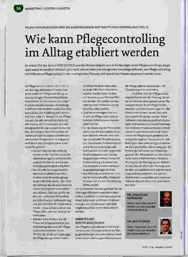 Vorschauseite 1: Wie kann Pflegecontrolling im Alltag etabliert werden