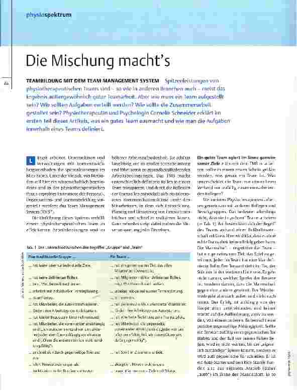 Vorschauseite 1: Die Mischung macht es
