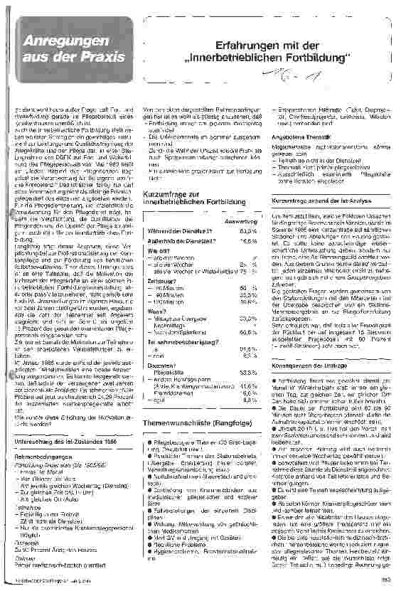 Vorschauseite 1: Erfahrungen mit der Innerbetrieblichen Fortbildung