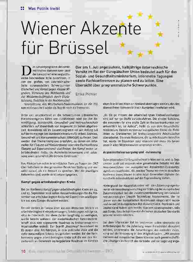 Vorschauseite 1: Wiener Akzefite für Brüssel