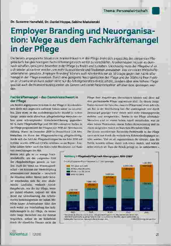 Vorschauseite 1: Employer Branding und Neuorganisation: Wege aus dem Fachkräftemangel in der Pflege